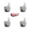 Service Caster 3 Inch MRI Safe Casters with Brakes, 3/8 Inch Threaded Stem, Set of 4, SCC, 4PK SCC-TS02S75-TPR-GRY-B-381634-MRI-4 - alternate 3